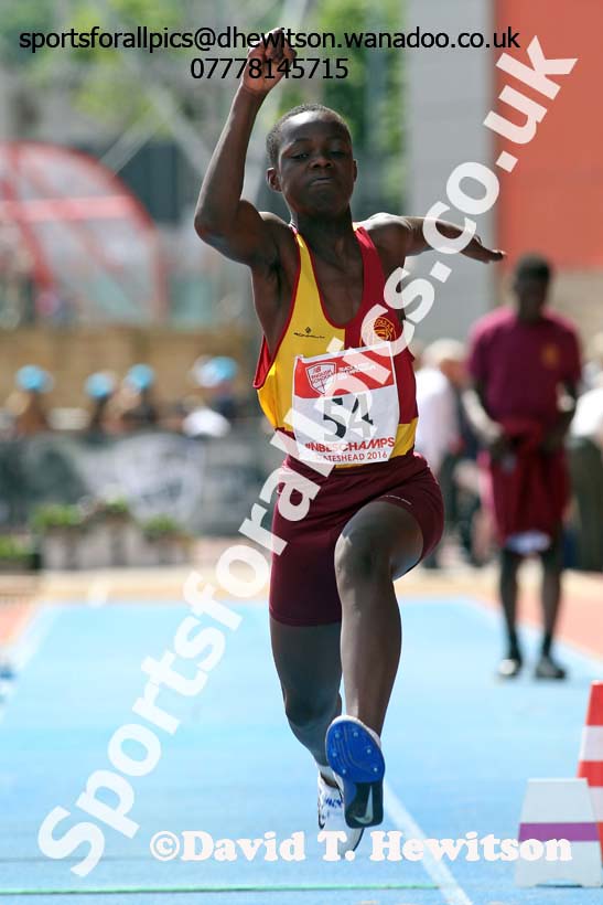 Junior boys triple jump, English Schools Track and Field. Photo: David T. Hewitson/Sports for All Pics